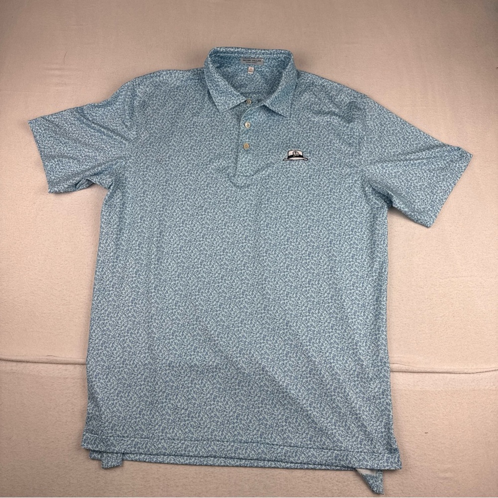Peter Millar Summer Comfort Mens AOP Salamander Lizard Polo Large Golf Preppy - Picture 2 of 11
